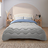 Silentnight Seersucker Coverless Duvet 10.5 Tog - Blue Light Grey