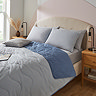 Silentnight Summer Breeze Seersucker Coverless Duvet 2.5 Tog Blue Light Grey