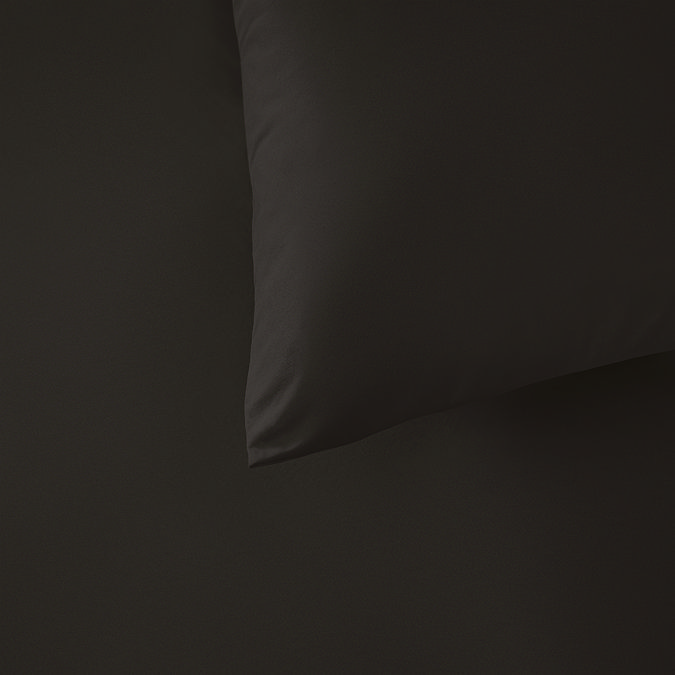 Supersoft Duvet Cover in black close up  on bed image 3