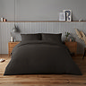 Supersoft Duvet Cover in black on bed image 