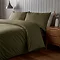 Supersoft Duvet Cover Set Olive on bed image 2