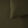 Supersoft Duvet Cover Set Olive close up on bed image 3