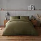 Supersoft Duvet Cover Set Olive on bed image 1