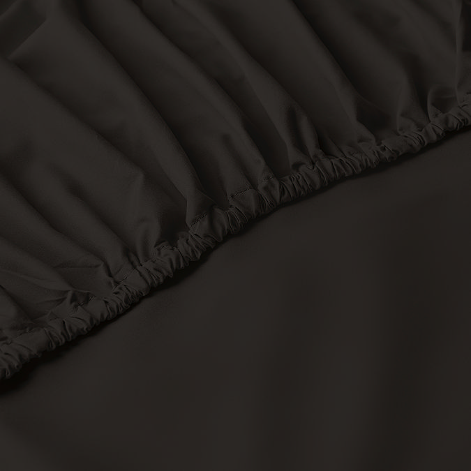 Supersoft Fitted Sheet in black on bed image 4