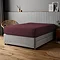 Supersoft Fitted Sheet in berry on bed image 1