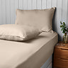 Silentnight Supersoft pillowcase pair in natural on bed image 2