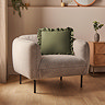 Ruffle Cushion in Green on Chair image 1