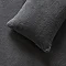 Teddy Fleece Charcoal pillow on bed image 3