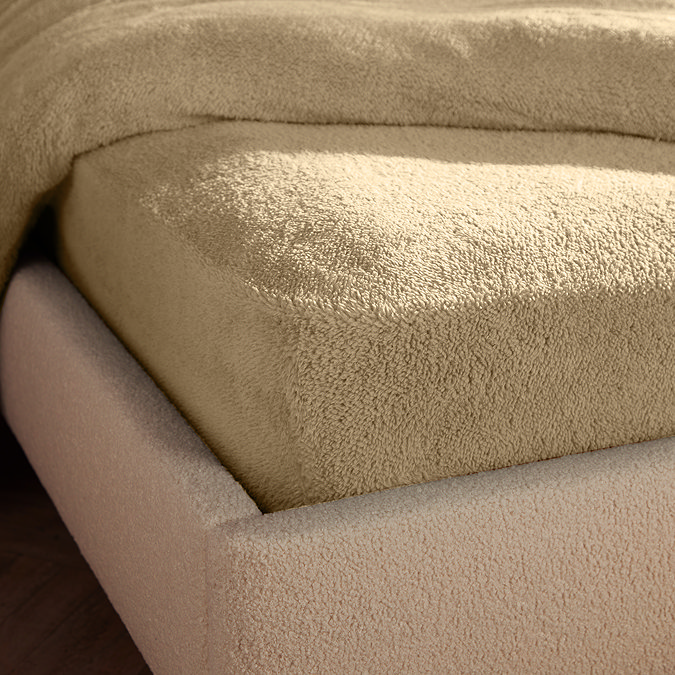 Teddy Fleece natural fitted sheet