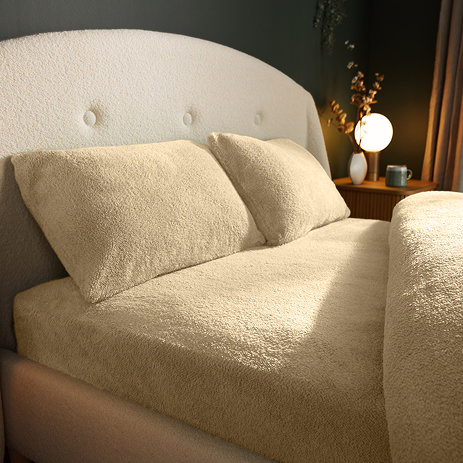 Teddy Fleece natural fitted sheet
