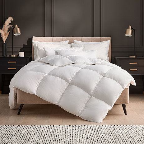 Hungarian goose duvet on bed image 1