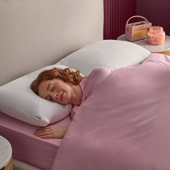 Silentnight Ultrabounce Pillow Pair on bed Lifestyle image 3