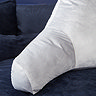 Velvet Cuddle chair cushion silver close up image 1