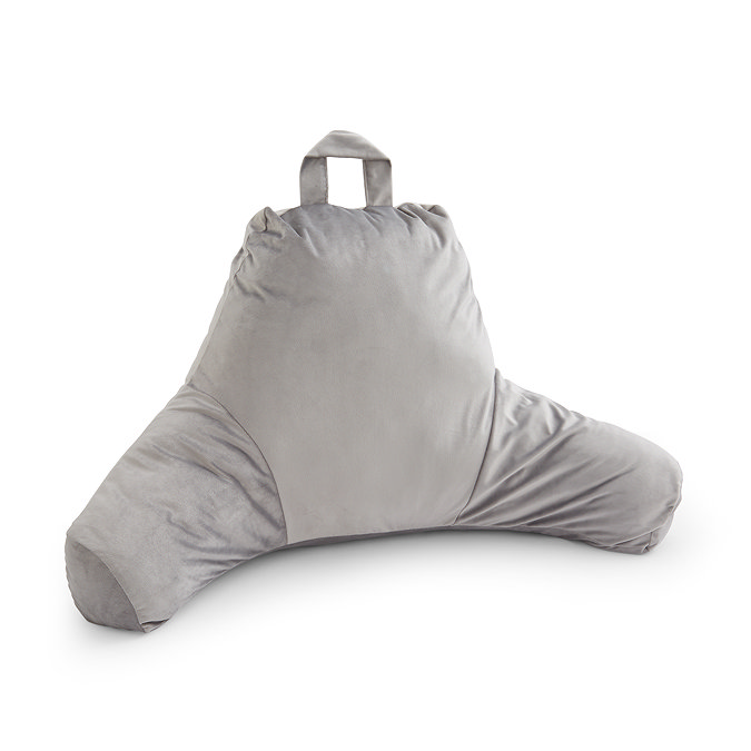 Velvet Cuddle chair cushion silver full product view image 3