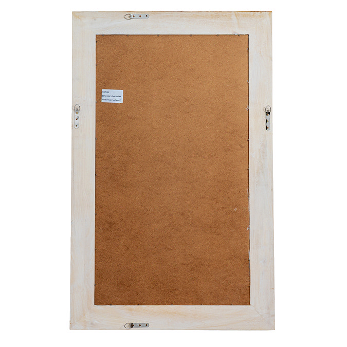 Sirolo washed wood mirror stock image reverse