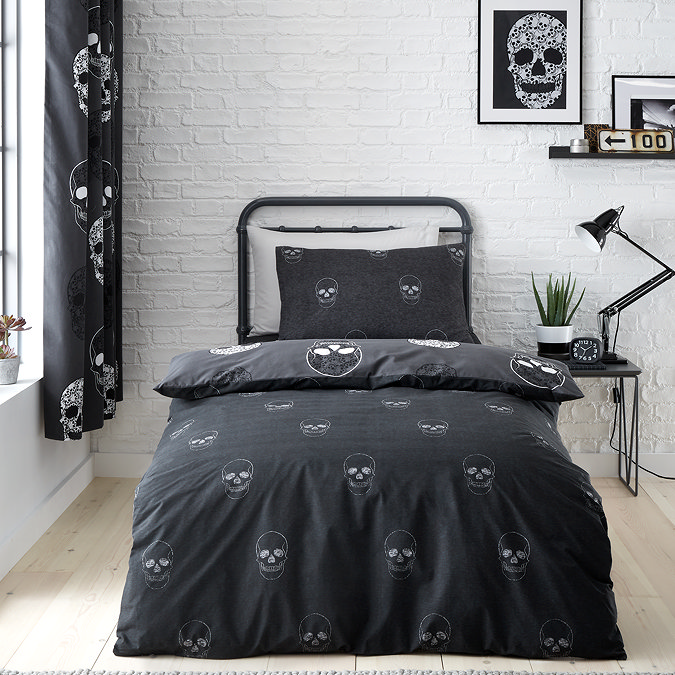 skulls duvet cover set