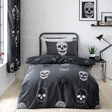 skulls duvet cover set