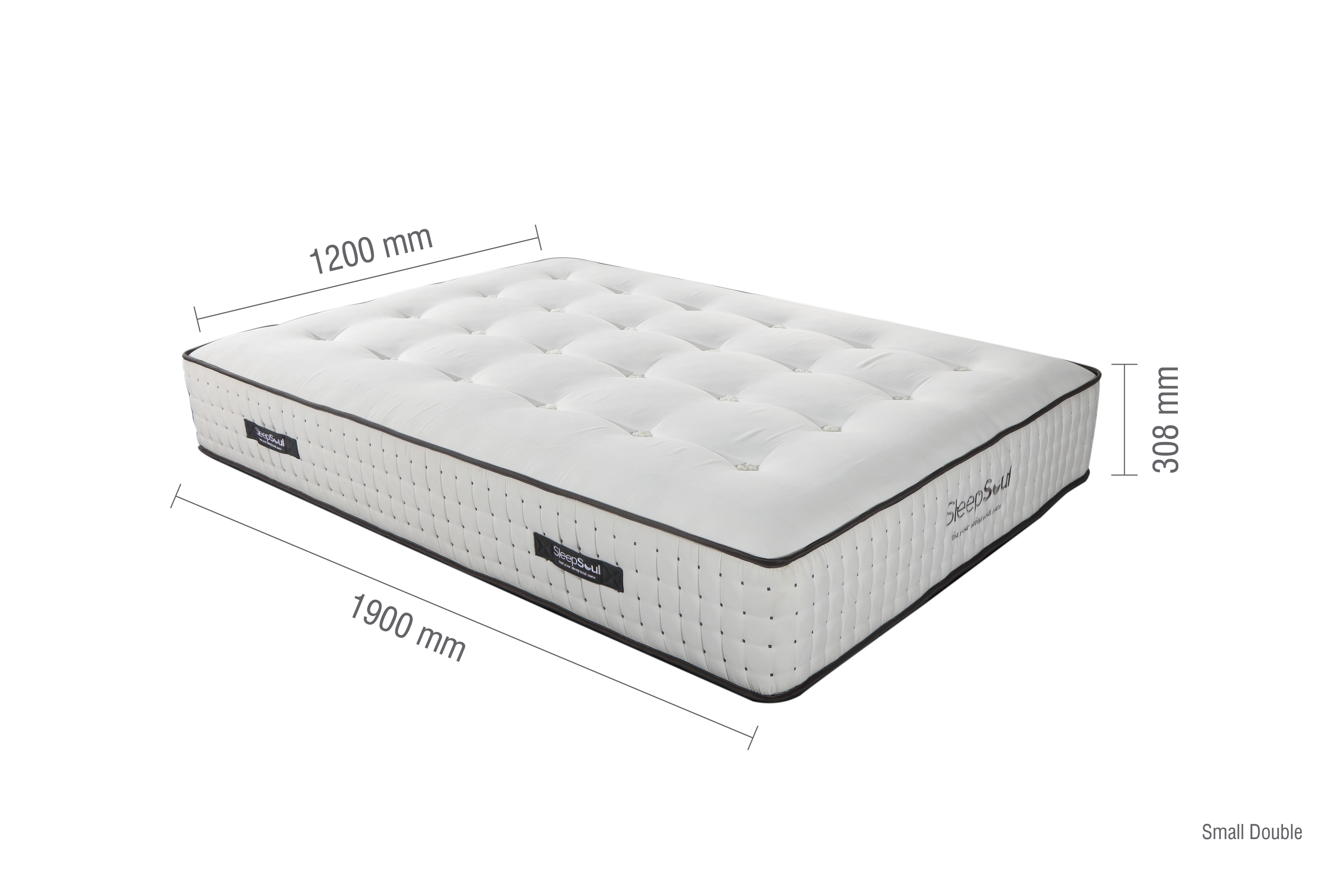 line dimensions image for harmony double mattress