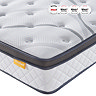 image cut out on white background of mattress corner with 'which?' approved badges in corner