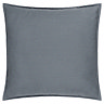 slub cotton 50x50cm feather cushion in Denim