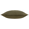 Slub Cotton 50x50cm Feather cushion in Lichen green