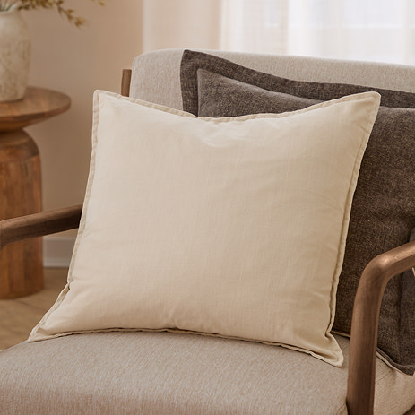 Slub cotton linen 50x50cm feather cushion linen
