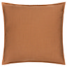 Slub Cotton 50x50cm Feather Cushion Toffee