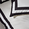 so soft mono panel duvet cover set in black close up image 4