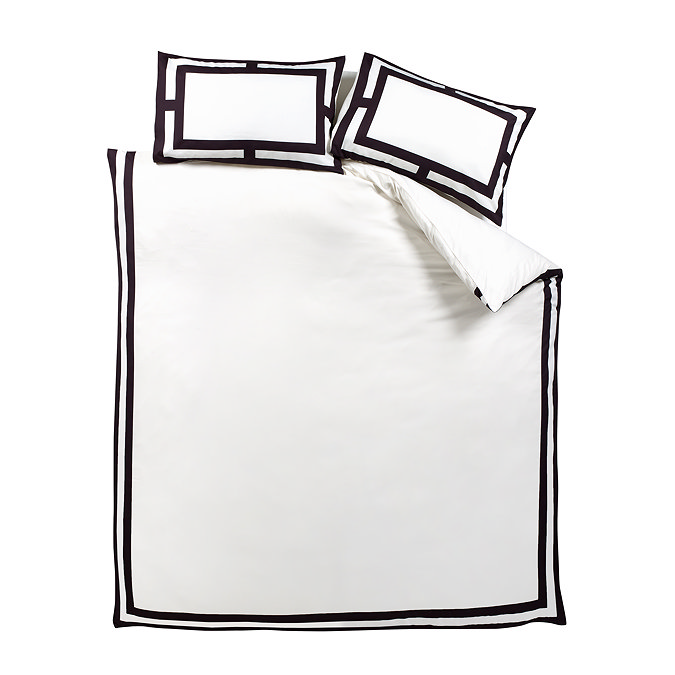 so soft mono panel duvet cover set in black product image 5