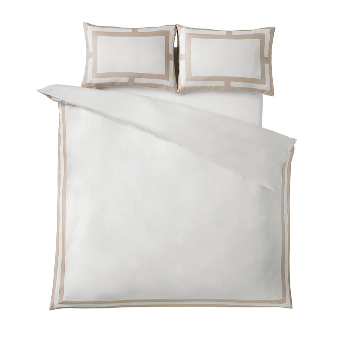 Mono panel duvet cover set in natural product image 5
