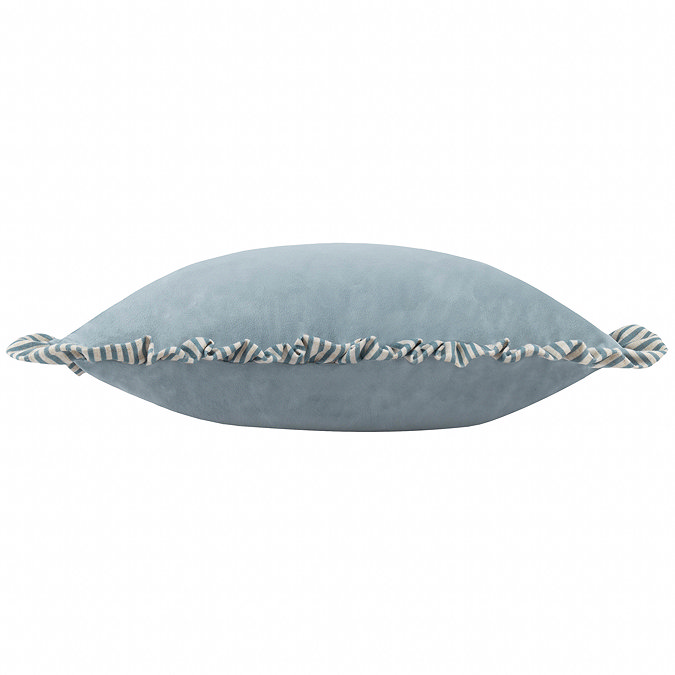 Solene ruffle feather cushion side image 2