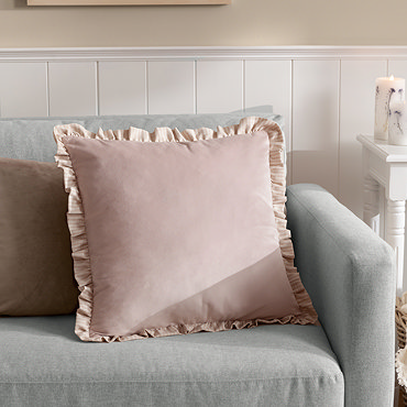 solene ruffle cushion in pink product image 2