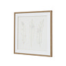 Solli White Feathers art mounted in beaded frame