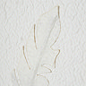 Solli White Feathers art mounted in beaded frame