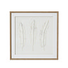 Solli White Feathers art mounted in beaded frame