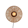 cut out image of just wall light with central bulb illuminated