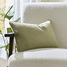 Spencer Linen Piped Velvet Cushion - Sage main image