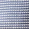 close up of blue and white stab stitch cushion pattern