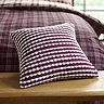 stab stitch cushion in plum