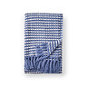 Stab Stitch Blue Throw Shape