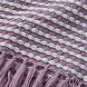 close up of stab stitch lilac and white throw pattern