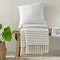 Stab Stitch Throw Natural Cushion