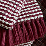 stab stitch purple throw image