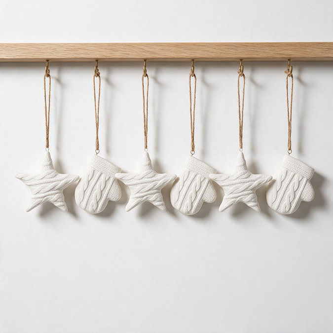 Star & Mitten porcelain onaments