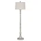 image cut out on white background of white resin lamp with linen shade