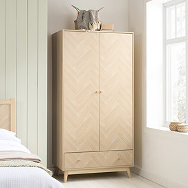 Stockholm Wooden Wardrobe - Light Oak main image