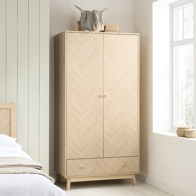 Stockholm Wooden Wardrobe - Light Oak main image