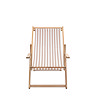 front on image cut out on white background of clay pink and white striped sun lounger