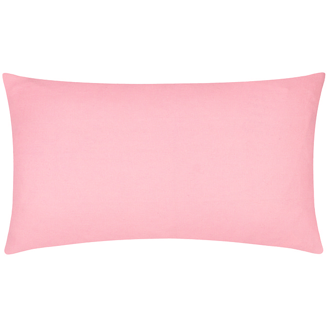 image cut out on white background of back of pink 30x50cm cushion