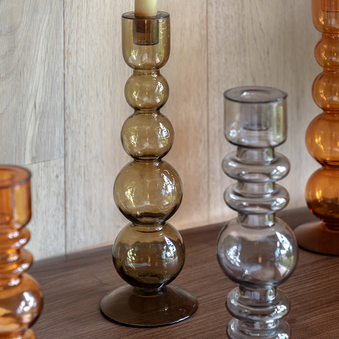 Sunniva Glass Taper Candlestick